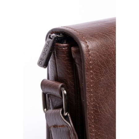 Bag Cross-Body Men, genuine leather de-gosa brown, 16x5x19 cm-3