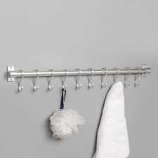 Twohind holder, 60 cm, 10 hooks, aluminum