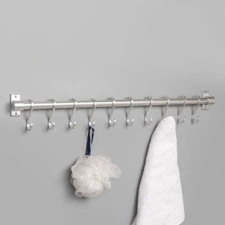 Twohind holder, 60 cm, 10 hooks, aluminum