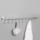 Twohind holder, 60 cm, 10 hooks, aluminum