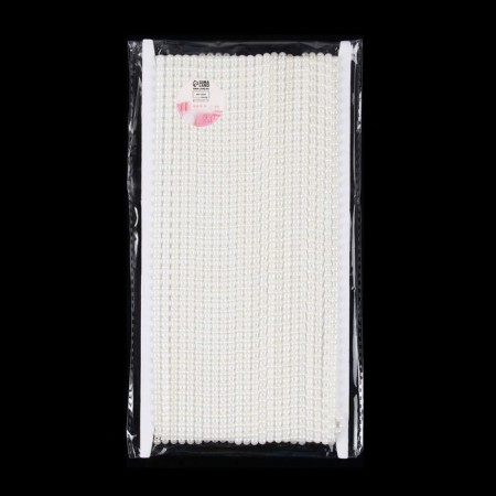Pearls on threads, with holography, flat, 4.5 mm, 9 ± 1 m, white color-3