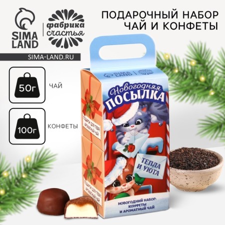 Gift set New Year's "New Year's Parcel": tea, sweets