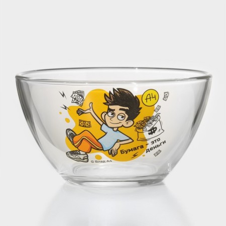 Saladnik "Vlad A4. Fire ", 345 ml, d = 10.8 cm, h = 6 cm, glass