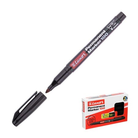 Permanent marker Luxor 100, 1-2 mm, black