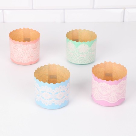 Paper form for cupcake, muffins and kulich "lace" 70x60mm, (packing 2000 pcs)-1