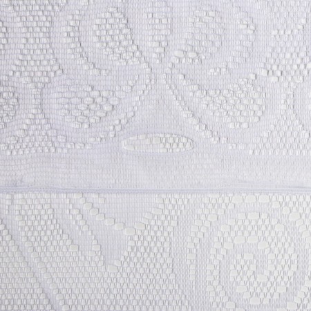 Curtain to the kitchen without curtain tape, 200x165 cm, white color, 100% polyester-2