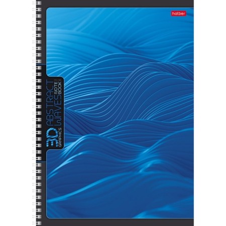 Notebook A4, 96 sheets in a cage on the crest "Abstraction", cover coated cardboard, glossy lamination, block 65 g/m2, 4V mix-1