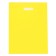 Polyethylene package with a cut handle, yellow 30-40 cm, 30 μm
