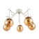 Ceiling EVOLUCE lamp. Sle110202-05. Calletta. 5x40 watts, E14, 57x57x26 cm, white color