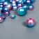 Beads for creativity plastic "Round. Gradient. Blue mermaid" d = 3-8 mm, set 10 grams
