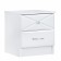 Tumbling bedside Seville MDF, white/white glossy
