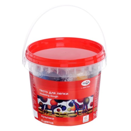 Modeling dough 8 colors, 25 g, gama "cartoons"