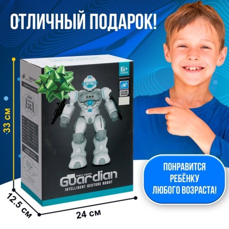 Gardian robot, radio -controlled, gestures, light, sound, with a battery-5