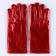 Carnival accessory- gloves, color red metallic, artificial leather