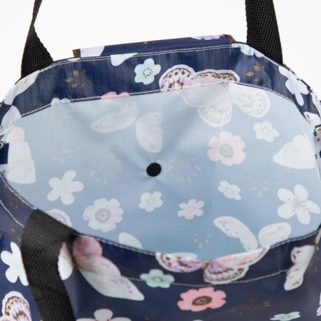 Folding bag on the button, waterproof, the color is blue-3