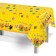 One -time tablecloth, three cats, yellow, 120x180 cm