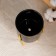 Pot on the stand "cylinder" marble, on a gold stand, 15x8x8cm
