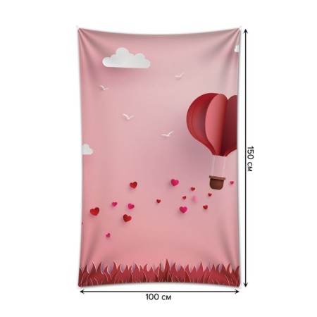 Decorative panel with photo printing "Formation of the heart", vertical, size 100x150 cm-1