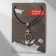 Pendant Male "Anchor" with a helm, color black silver on a black lace, 50 cm