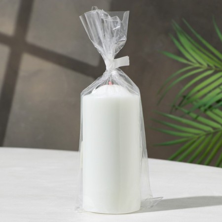 Candle - column, 12x5.6 cm, white-1