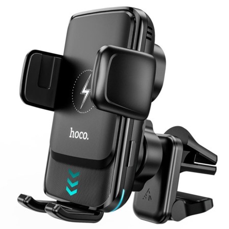 Hoco S35 car holder, wireless charging, for 4.5-6.7 inches, 2 A, black
