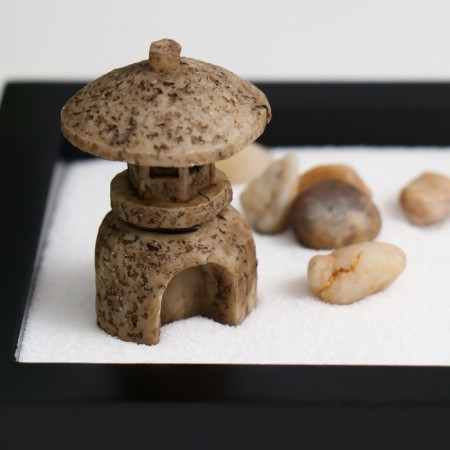 Zen Stones Garden "Flashlight on Sand with Stones" 1.2x15x11 cm-2