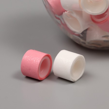 Glue tape plastic in the jar "White and Pink" NR 40 pcs 1.2 cm, dl. 0.9 m 7x7x9 cm-4