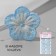 Knitted elements "flowers", 2.8 × 2.8 cm, 10 pcs, blue/white color