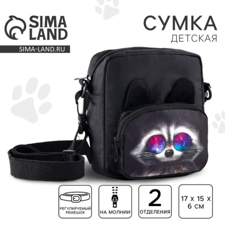 Children's bag "Cool raccoon", 17*15*6 cm