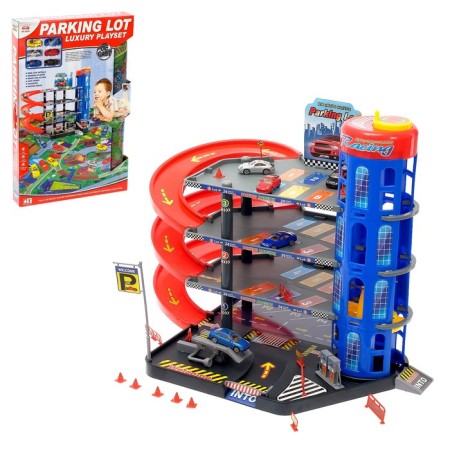 Parking "Mega Parking", 6 metal machines + rug
