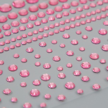 Stick plastic rhinestones "Round rhinestones" 12x10 cm-2