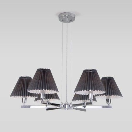 Suspended chandelier with decorative lampshades Peony, 40W, E14, 73x73x52 cm-1