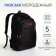 Youth backpack with lightning, 5 pockets, black/red color