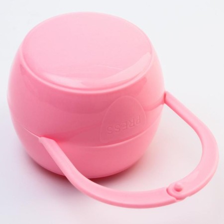 A container for storing and sterilizing children's nipples and dummy, pink color-1