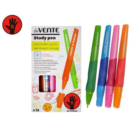 The handle for right -hand Personia Devente Study Pen, node 0.7 mm, rubber holder, blue -based blueberries