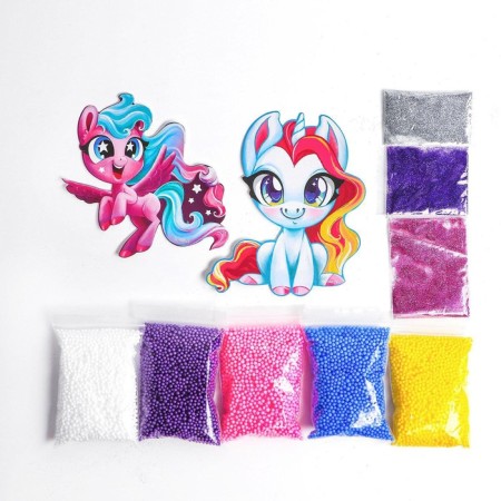 Set for creativity "Application with foam balls" ponies-1