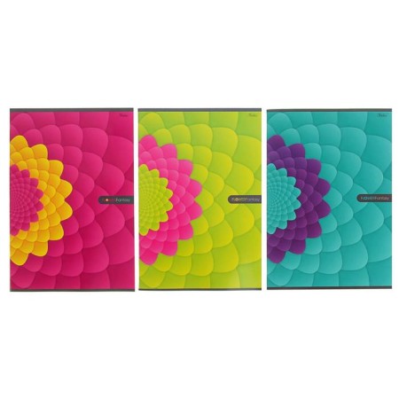 A4 notebook, 96 sheets in the Flower Fantasy cage, covered cardboard, mix