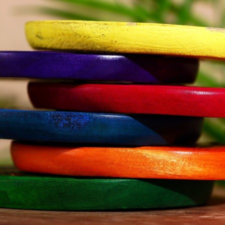 Standing for incense "Bright colors" 10x10x1 cm mix-7