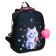 School backpack 38 x 30 x 16 cm, ergonomic back, Stavia "Sweet Cat", blue