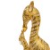 Decorative "zebras", 140 × 65 × 350 mm, gold color