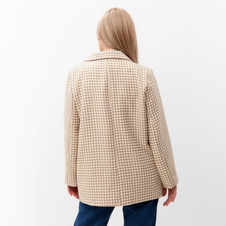 Female jacket, light beige color, goose foot, size 50-4
