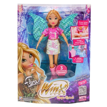 Winx Club Magic Reveal Flora, with wings, 24 cm