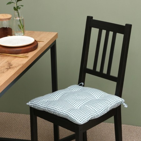 Siddle on the chair Ethel "Cell" 40x40 cm, col. green, 100% polyester-3
