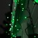 Garland "fringe" 3 × 0.6 m, IP44, UMS, dark thread, 160 LED, green glow, 220 V