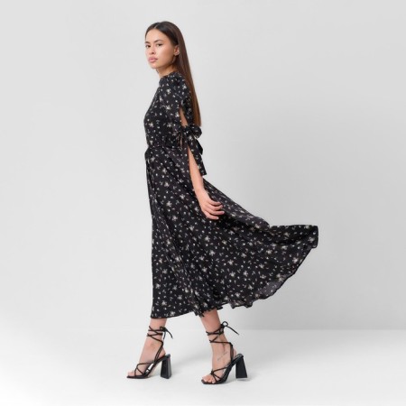 Women's dress Mist Flower Midi, r.46, black-2