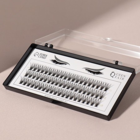 A set of overhead eyelashes "Classic", bundles, 10 mm, thickness 0.1 mm, bend C, 20 D-1