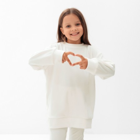 Kidshot costume (sweatshirt, leggings) KAFTAN PLUSHY R.34 (122-128), white-1