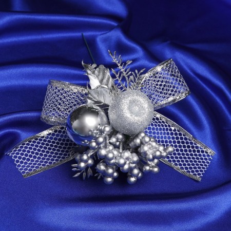 Decor "Winter Fairy Tale" Apple Buckle Body, 15 cm, silver