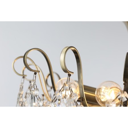 Ceiling light ESCADA, 664/8P. 8x40W, e14, 500x500x430 mm, antique bronze color/transparent crystals-2