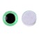 Elose -based eyes, set of 10 pcs., Size 1 pc. - 12 mm, green color with sparkles